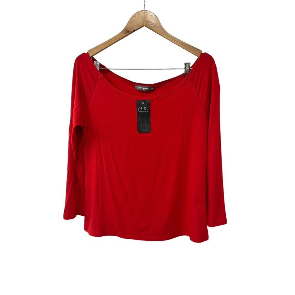 NWT Alembika Red Tunic Top Long Sleeve 5